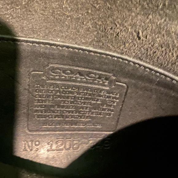 COACH MADE in USA BLACK GOLD DINKY LEATHER CROSSBODY Bag RARE GORG 💚ED Sm VNTG - Picture 5 of 15